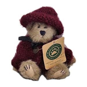 Boyds Bears Kayla Mulbeary Mohair Hat & Sweater Teddy Bear Plush Retired EUC